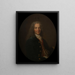 Portrait of Voltaire 1694-1778 in 1718 - Nicolas de Largillière — framed artwork on a wall