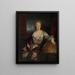 Retrato de Gabrielle-Émilie Le Tonnelier de Breteuil Marquise du Châtelet - Nicolas de Largillière — cuadro enmarcado en la pared