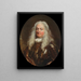 retrato del general Bardo Bardi Magalotti - Nicolas de Largillière — cuadro enmarcado en la pared