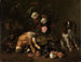 naturaleza muerta con caza, flores, frutas y un epagneul - Nicolas de Largillière — vista de la obra