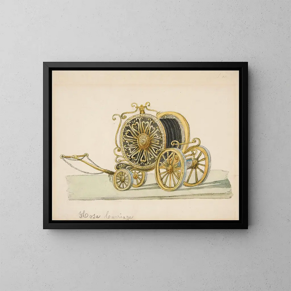 The fire truck - Nicolino Calyo — framed artwork on a wall