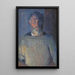 Retrato del artista a la luz de la lámpara - Niels Larsen Stevns — cuadro enmarcado en la pared