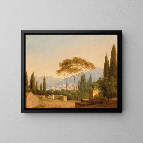 Villa d'Este en Tivoli - Nikanor Grigorevich Tschernezoff — cuadro enmarcado en la pared