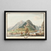Vue du Château et du Pont de Wimmis côté du Midi - Niklaus Sprüngli — framed artwork on a wall
