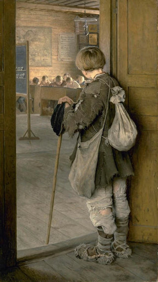 Nikolai BogdanovBelsky - At the School Door.webp