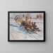 Niños en un trineo - Nikolai Bogdanov-Belsky — cuadro enmarcado en la pared