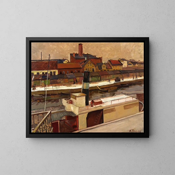 View of Tartu - Nikolai Triik — framed artwork on a wall