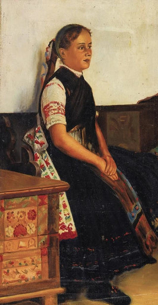 Nikolai Vasilievich Haritonoff - Portrait of a Young Woman in Traditional Dress.webp