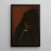 Tête de moine encapuchonné - Nikolaos Gyzis — framed artwork on a wall