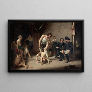 Nils Forsberg - Acrobat Family before the Circus Manager.webp