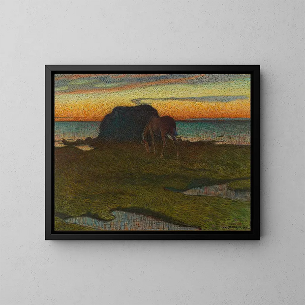 Cerca del montón de algas - Nils Kreuger — cuadro enmarcado en la pared