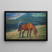 Horse grazing - Nils Kreuger — framed artwork on a wall