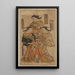 Tres bellezas de la época - Nishimura Shigenaga — cuadro enmarcado en la pared