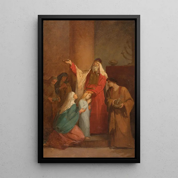 La Présentation de la Vierge au Temple - Nélie Jacquemart — framed artwork on a wall