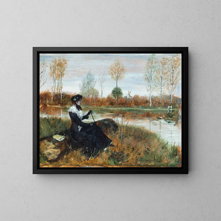 Norbert Goeneutte - Elegant Company On The Riverbank.webp