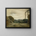 Burford from the courtyard of West Hall Hill Farm - Norman Garstin — framed artwork on a wall