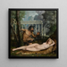 Nymphe y sátiro - Adolphe-Alexandre Lesrel — cuadro enmarcado en la pared