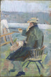 Christian Krohg at his easel - Oda Krohg — artwork view
