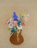 de ramo de flores en un jarrón de arcilla marrón - Odilon Redon — vista de la obra