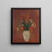 Bouquet dans un vase chinois - Odilon Redon — cuadro enmarcado en la pared