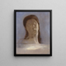 Ojos cerrados - Odilon Redon — cuadro enmarcado en la pared