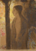 Figura frente a un árbol - Odilon Redon — vista de la obra