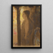 Figura frente a un árbol - Odilon Redon — cuadro enmarcado en la pared