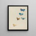 Cinco mariposas - Odilon Redon — cuadro enmarcado en la pared