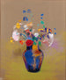 Flores sobre fondo gris - Odilon Redon — vista de la obra
