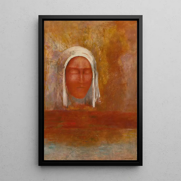The Virgin of Dawn - Odilon Redon — framed artwork on a wall