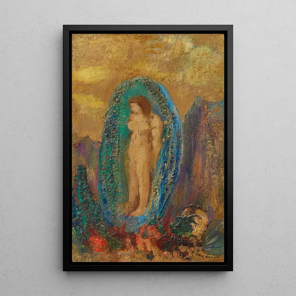 La naissance de Vénus ou Œuf aurique - Odilon Redon — framed artwork on a wall