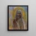 El Cristo del silencio - Odilon Redon — cuadro enmarcado en la pared