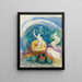 El monstruo verde - Odilon Redon — cuadro enmarcado en la pared