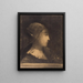 Perfil de mujer derecha - Odilon Redon — cuadro enmarcado en la pared