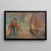 Mujer en una arcada gótica, mujer con flores - Odilon Redon — cuadro enmarcado en la pared