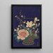 de cesta de flores en bambú - Ohara Koson — cuadro enmarcado en la pared