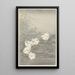 Cinco pollitos - Ohara Koson — cuadro enmarcado en la pared