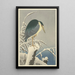 Garza en la nieve - Ohara Koson — cuadro enmarcado en la pared