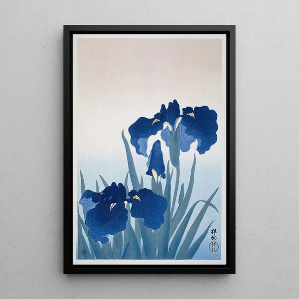 Iris - Ohara Koson — cuadro enmarcado en la pared