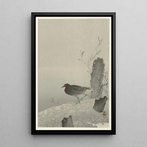 Golondrina - Ohara Koson — cuadro enmarcado en la pared