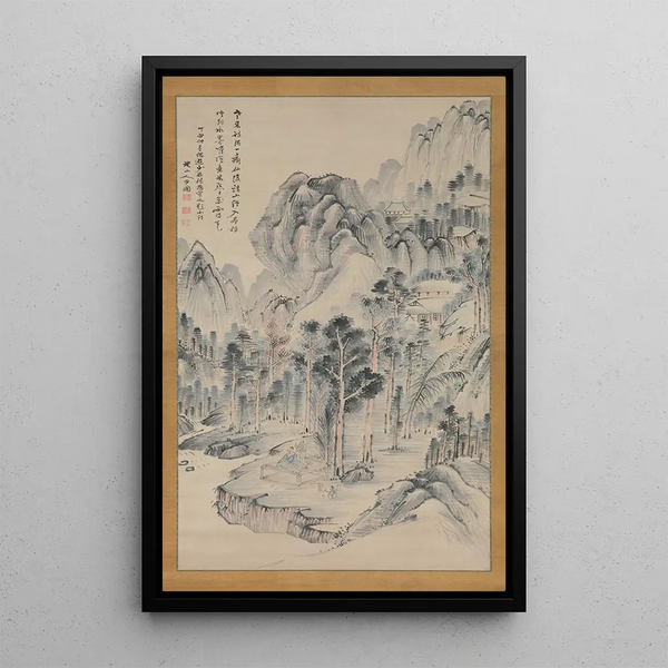 Temple Shrinji - Okada Beisanjin — cuadro enmarcado en la pared