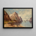 Un fiordo - Olaf Petersen — cuadro enmarcado en la pared