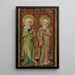 Two of the Three Marys at the Sepulchre - Old Master of the Wardrobe Doors of Aachen — framed artwork on a wall