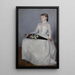 Dama con vestido blanco - Olga Boznańska — cuadro enmarcado en la pared