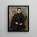 Retrato de Jadwiga Sapieżyna y Sanguszko - Olga Boznańska — cuadro enmarcado en la pared