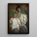 Portrait painting of Julia Puget née Kwilecka with her son Jacek - Olga Boznańska — framed artwork on a wall
