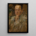 Retrato del escultor Stefan Zbigniewicz - Olga Boznańska — cuadro enmarcado en la pared