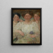 Retrato de tres hermanas - Olga Boznańska — cuadro enmarcado en la pared