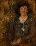 Retrato de una dama con collar - Olga Boznańska — vista de la obra