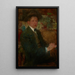 Portrait of a man with a hat - Olga Boznańska — framed artwork on a wall